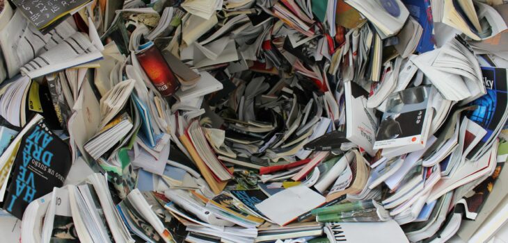 pile of covered books