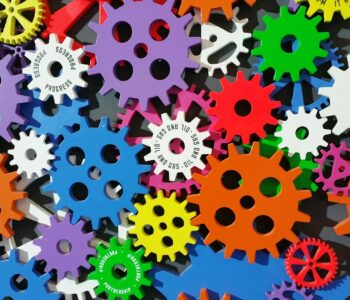 colorful toothed wheels