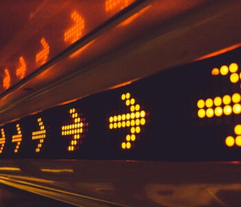 yellow arrow led signage