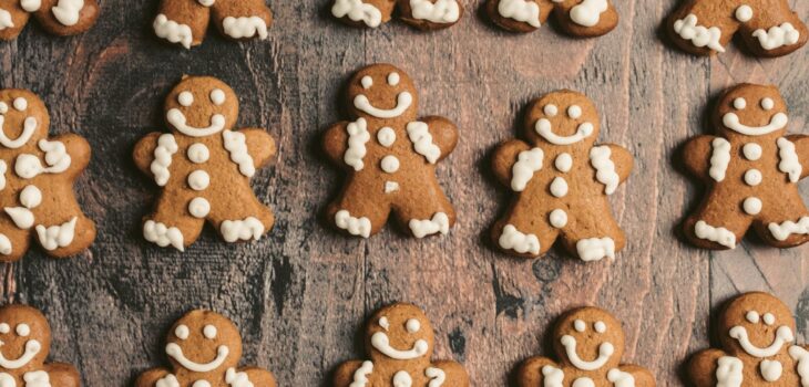 close up photo of cookies on wooden surface