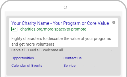 sample charity adwords advertisement